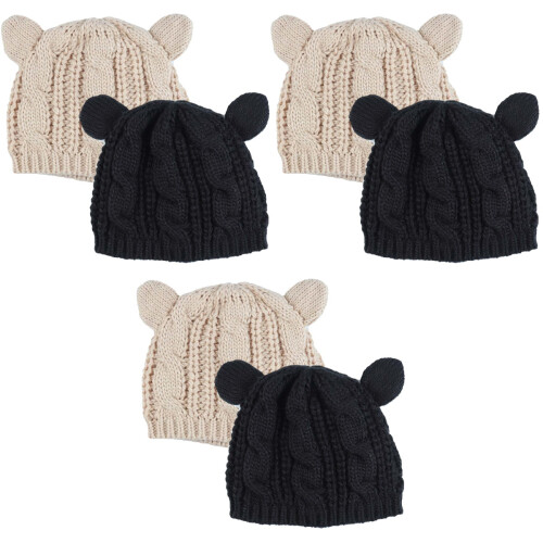 6 Teile Strickmütze Damen Mütze Garn 2