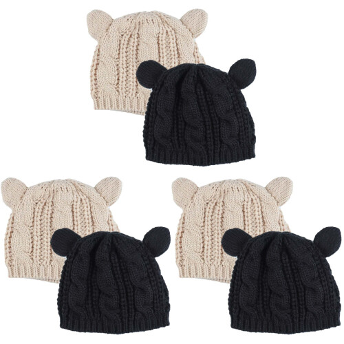 6 Teile Strickmütze Damen Mütze Garn 1