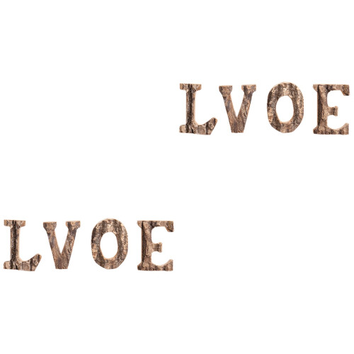 8Stk Retro Holz Lettern Helle DIY Alphabet 2