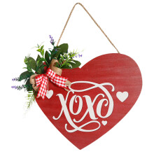 3Stk Herzförmiges Hängeschild Valentinsherz Wohnaccessoire