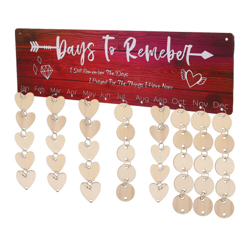 2 Sets Holz Diy Kalender Hängende Scheiben
