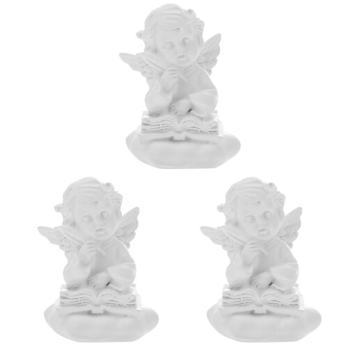 3Stk Weiße Resin Skulptur 2