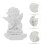 3Stk Weiße Resin Skulptur 11