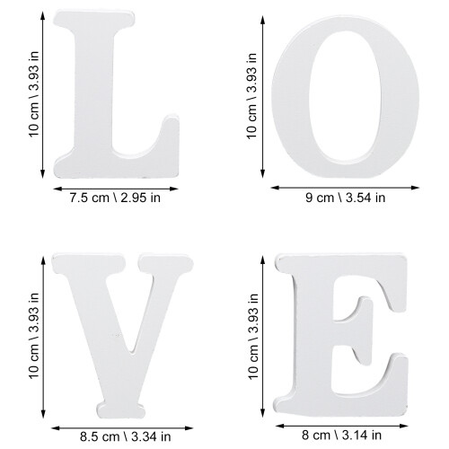2 Sets Tischschilder Love Wort Schild Valentinstag 2