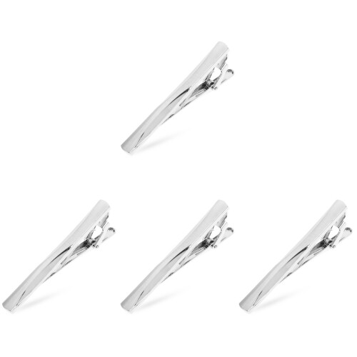 4 Pièces Clip De Cravate Long Style Barrette Costume 1