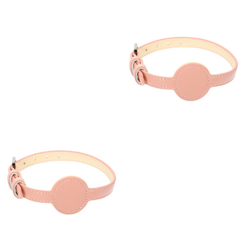 2Pièces Colliers Chat Réglables Rose PU Anti- Confortable 2
