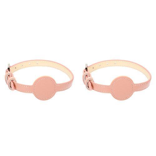 2Pièces Colliers Chat Réglables Rose PU Anti- Confortable 1