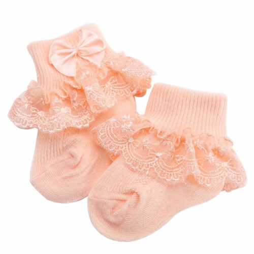 2 Paires Bébé En Nœud Vert Et Orange 2