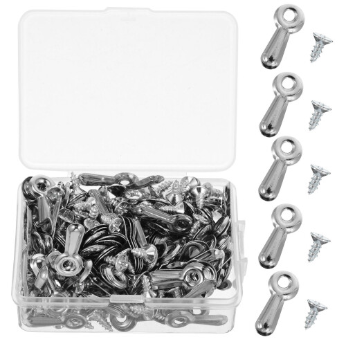 800Pcs Picture Frame Hardware Silver Iron Backing Clips Fastener Set 1
