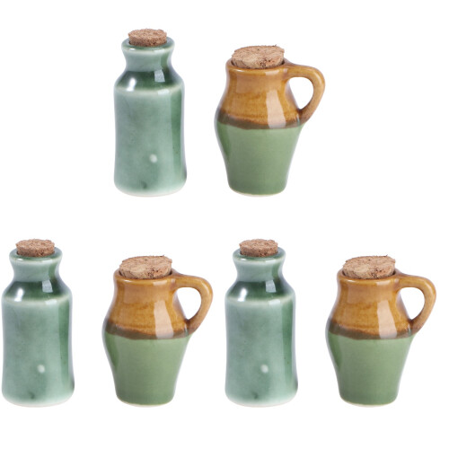 6Pièces Mini Maison Vertes Décor Accessoire 2