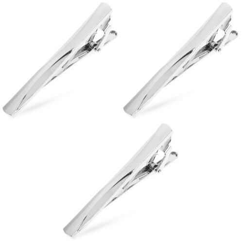 3 Pièces Pince À Cravate Barrette Longue Costume 2