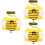 3Sets Washable Yellow Cat Harness and Leash Comfortable Dog Accessory 6