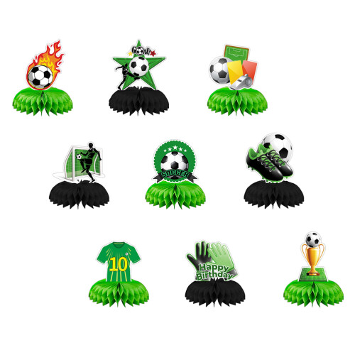 5 Sets Honeycomb Soccer Balls For Birthday Party Decoration
