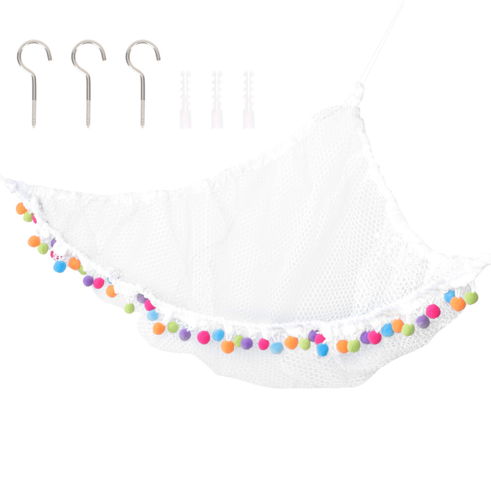 2Sets Stuffed Animal Hammock Corner Net Soft Toy Organizer White Iplusmile