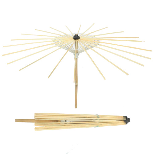 2Pcs Oiled Paper Umbrellas Rack Bamboo Stand For Home Storage