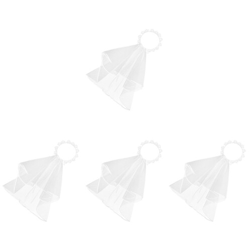 4Pcs Elegant Wedding Veil For Bride Charming Headwear 1