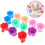 24 Pcs Silicone Egg Cups Easter Cartoon Holders Mixed Color 11