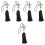 5Pcs Car Rearview Mirror Hanging Pendant Decor 6
