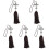 5Pcs Car Rearview Mirror Hanging Pendant Decor 4