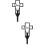2Pcs Cemetery Memorial Cross Stake Iron Yard Decor 7
