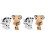 4 Peluche A Forma Animale Per 2