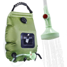 20L Tragbarer Outdoor-Camping-Duschbeutel – 50x47cm, Grün/Blau/Schwarz