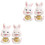 4 Pezzi Coniglio Che Scuote Testa Per Auto Lucky Rabbit Sicurezza 3