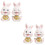 4 Pezzi Coniglio Che Scuote Testa Per Auto Lucky Rabbit Sicurezza 6