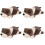 4Pz Cuscini A Forma Cane Marrone Peluche Adorabile Per Bambini 8