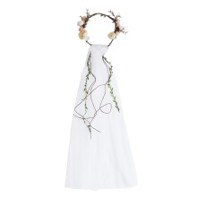 3Pz Decorazione Sposa Bianco Con Tulle