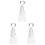 3Pz Decorazione Sposa Bianco Con Tulle 2