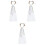 3Pz Decorazione Sposa Bianco Con Tulle 3