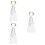 3Pz Decorazione Sposa Bianco Con Tulle 7