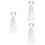 3Pz Decorazione Sposa Bianco Con Tulle 6