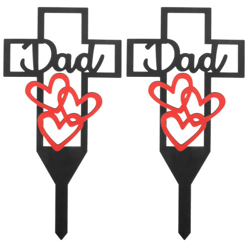 2 Pezzi Decorazione Per Cimitero Papà Cortile 1