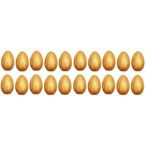20 Pezzi Uova D'Oro In Gesso Decorative Per Matrimonio E Feste 1