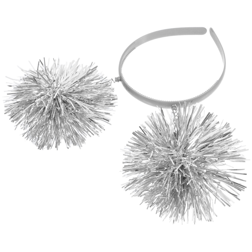 3 Stuks Glitter Pompon Haarband Feesthoofddeksel Voor Kinderen-image