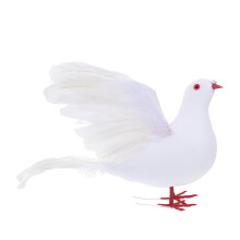 3St Witte Duif Figuren Tuindecor Realistische Dieren Voor Buiten