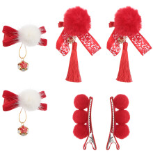 18St Feestelijke Haarclip Met Pluizige Chinese Tassel