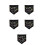 5 Pin Display Pennant Emaille Badge Zwart M 6