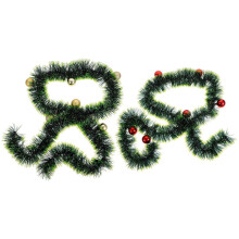 8St Xmas Donker Groen Met Ballen Voor Kerstversiering