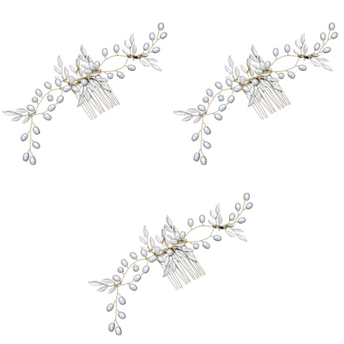 3Teiliges Perlen Haaraccessoire Braut Handgemachter 2