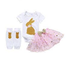 2Stk Festival Kostümset Kinder Pink Ostern Partyanzug Lieblich