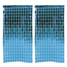 8Stk Blaue Tinsel Fringe Curtain Für Hochzeit Besondere Anlässe