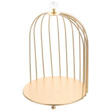 2Stk Eleganter Goldener Make-Up Und Dessertständer Vogelkäfig