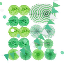 60Stk Grüne Wabenbälle Papierblumen Pompoms Party Hängend