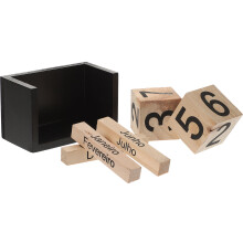 4Stk Holzkalenderblock Tischkalender Abnehmbarer Kalender