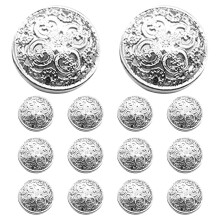 180 Stk 20mm Metall Schnalle Druckknopf Für DIY (Silber)