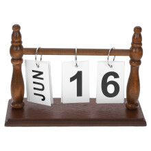 2Stk Stehkalender Mit Holzunterlage Umblättern