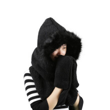 2Stk Kuscheliges Damen Winter Set Plüsch Schal